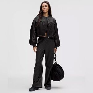 Lululemon Insulated Ruched Bomber Jacket in Black